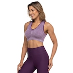 Top Fitness sem Bojo Oxer Baixa Sustentação Seamless Alça Cruzada - Adulto ROXO ESCURO