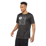 Camiseta Brooklyn Nets NBA Manga Curta - Masculina CINZA