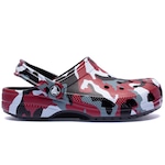 Sandália Crocs Júnior Classic Camo Clog K PRETO/VERMELHO