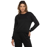 Blusa de Moletom Feminina ASICS Cropped PRETO