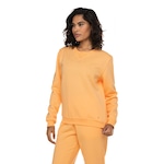 Blusa de Moletom Feminina Oxer Gola Redonda LARANJA