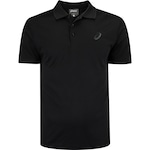 Camisa Polo Masculina ASICS Manga Curta Botões PRETO