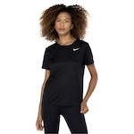 Camiseta Feminina Nike Manga Curta Tee Rlgd Lb PRETO/BRANCO