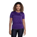 Camiseta Feminina Nike Manga Curta Tee Rlgd Lb ROXO/BRANCO