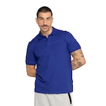 Camisa Polo Ayrton Senna Masculina Manga Curta Embossed AZUL