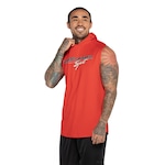 Camiseta Regata Masculina Under Armour com Capuz Mesh Sport SL VERMELHO