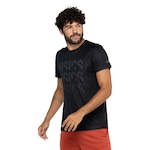 Camiseta Masculina ASICS Manga Curta Logo Ao Cmc Ct PRETO