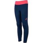 Calça Legging Infantil ASICS Contrastante AZUL ESCURO