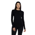 Camiseta Térmica Manga Longa Feminina Columbia Stretch Long Sleeve Preto/Preto