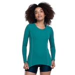 Camiseta Feminina Oxer Manga Longa Run VERDE ESC/VERDE CLA