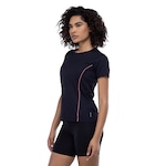 Camiseta Feminina Oxer Vivo Run Preto/Coral