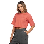 Blusa Cropped Manga Curta Feminina ASICS Box Quadrada ROSA