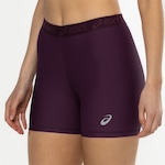 Bermuda Feminina ASICS com Proteção Solar Toya Run Basic ROXO ESCURO