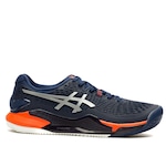 Tênis ASICS Gel-Resolution 9 Clay - Masculino Azul Escuro/Prata