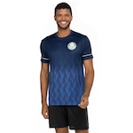 Camiseta do Palmeiras Masculina Match AZUL ESC/BRANCO