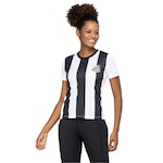 Camiseta do Santos Feminina Braziline Propective PRETO/BRANCO