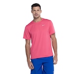 Camiseta Masculina Nike Manga Curta com Proteção UV Miler ROSA CLARO