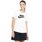 Camiseta Feminina Nike Manga Curta Sportswear Essential Icon BRANCO