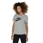 Camiseta Feminina Nike Manga Curta Sportswear Essential Icon CINZA