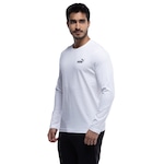 Camiseta Masculina Puma Manga Longa Essentials Small Logo BRANCO