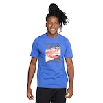 Camiseta Masculina Puma Manga Curta Graphics Photop AZUL