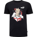 Camiseta Puma Masculina Manga Curta Graphics Sneake PRETO