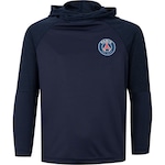 Camiseta Manga Longa do PSG Braziline Júnior Utter com Capuz AZUL ESCURO