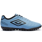 Chuteira Society Umbro Class TF - Adulto Azul Claro/Preto