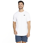 Camiseta Masculina adidas Aeroready Manga Curta Tennis Club 3 L BRANCO