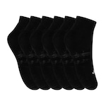 Kit de Meias Sapatilha Cushioned Sportswear Low-Cut com 6 Pares - Adulto PRETO