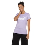 Camiseta Feminina Puma Manga Curta LS ESS Logo ROXO