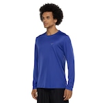 Camiseta Masculina Mizuno Manga Longa Energy AZUL