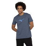 Camiseta Masculina Mizuno Manga Curta Lifestyle AZUL ESC/AZUL