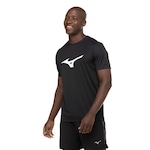 Camiseta Masculina Mizuno Manga Curta Run Spark PRETO