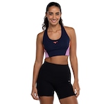 Top Fitness com Bojo Mizuno Média Sustentação Soul Fit New Adulto AZUL ESCURO