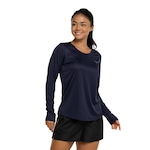 Camiseta Feminina Mizuno Manga Longa Energy AZUL ESCURO