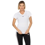 Camiseta Feminina adidas Manga Curta Essentials Minimal BRANCO