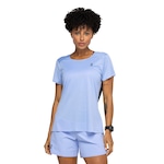 Camiseta Feminina On Running Manga Curta Performance T AZUL/PRETO