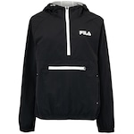 Blusão Feminino Fila com Capuz Anorak Train PRETO