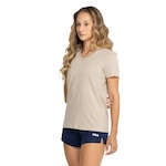 Camiseta Feminina Fila Manga Curta Basic BEGE