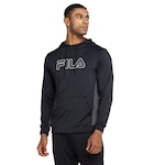 Blusão Masculino Fila com Capuz Sports Color II PRETO/CINZA ESC