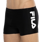 Sunga Boxer Adulto Fila Side Print PRETO/BRANCO