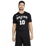 Camiseta San Antonio Spurs Masculina Nike Manga Curta Jeremy Sochan PRETO