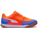 Chuteira Futsal Puma Pressing III - Adulto LARANJA/AZUL