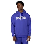 Blusão Masculino Puma com Capuz Team Graphic Hoodie AZUL