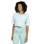 Blusa Cropped Manga Curta Feminina Oxer Estampada VERDE CLARO