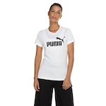 Camiseta Puma Feminina Manga Curta Essentials Logo Tee BRANCO