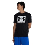 Camiseta Masculina Under Armour Manga Curta Camo Boxed PRETO