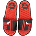 Chinelo Slide NBA Grendene Rider Pump II - Adulto PRETO/VERMELHO