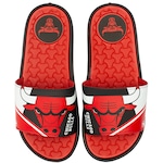 Chinelo Slide NBA Grendene Rider Pump II - Adulto Vermelho/Preto